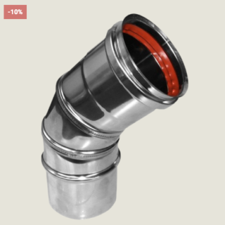 Codo 135º inox 80mm Pellet